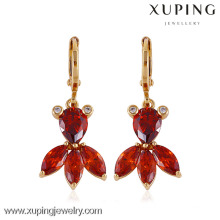 C207073--23372 Xuping dubai Fashion 18K chapado en oro Gold Fish Style Pendientes de gota